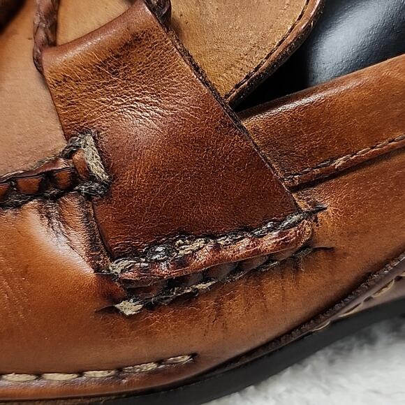 JOHNSTON MURPHY LEATHER LOAFER TASSEL ROPE HORSEBIT MEN 11.0 NICE STITCHING GUC main image 15